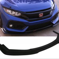 Fits 17-21 Honda Civic Hatchback 5Dr Sport GT Style Front Bumper Lip - PU