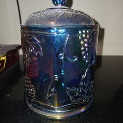 Carnival Glass Canister 