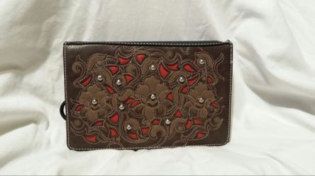 Brown western wallet