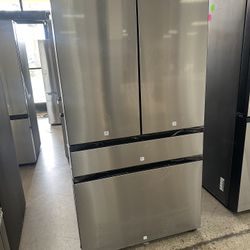 Samsung Bespoke 29cu Ft French Door Refrigerator With Inner Beverage Center Stainless Steel