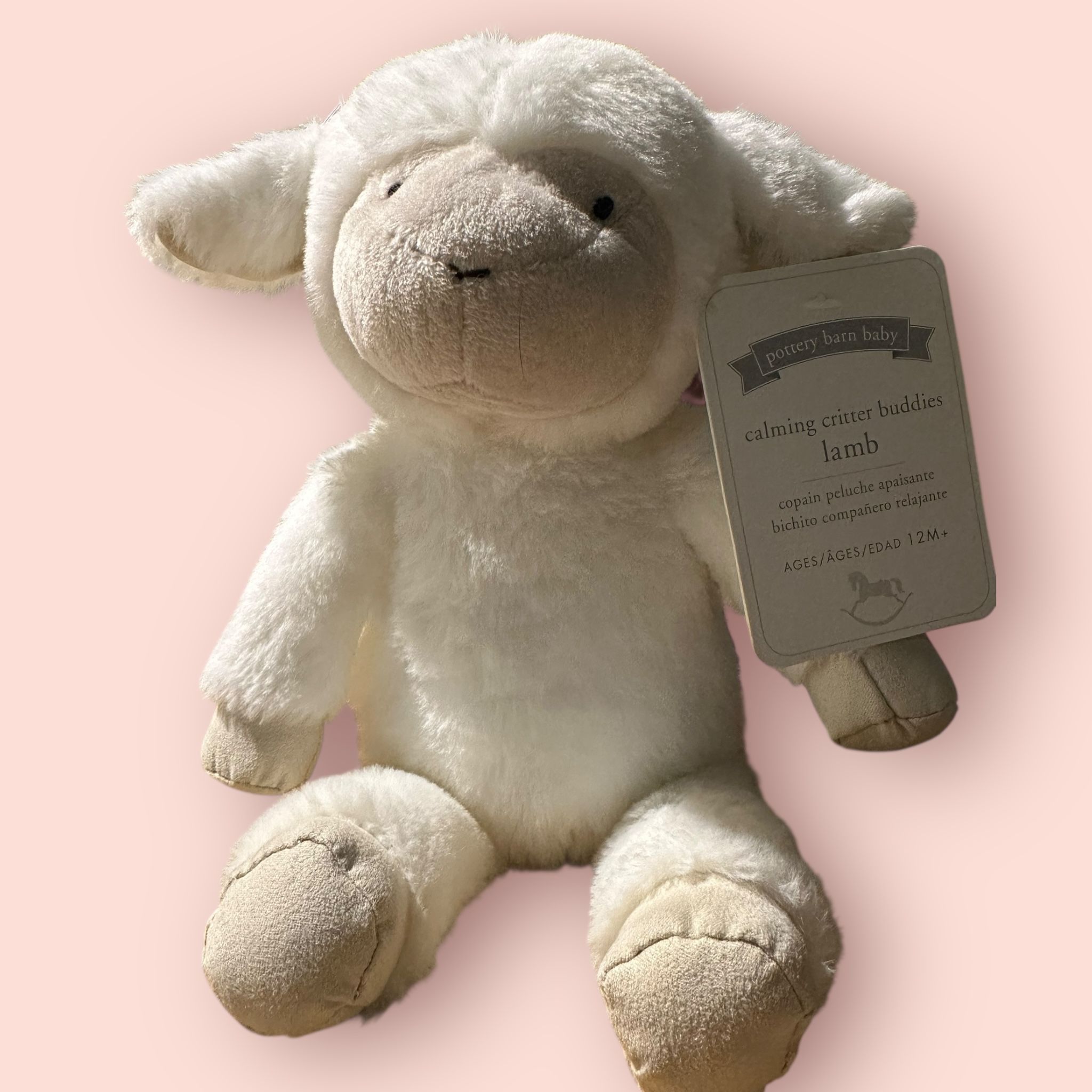 Pottery Barn Kids Lamb Critter Plush Collection, Baby Soothing and Calming Soundd