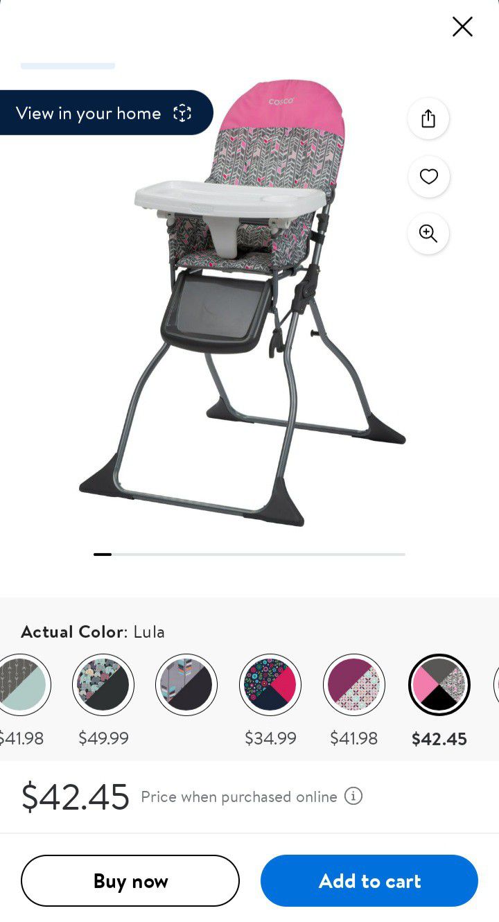 Cosco Fold Full Size High Chair