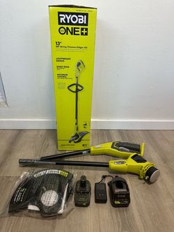 RYOBI ONE+ 18V 13 in. Cordless Battery String Trimmer with 2.0 Ah Battery and Charger