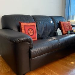 IKEA 3 seat faux leather couch very good condition