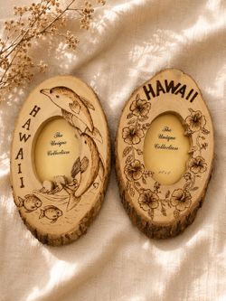Hawaii Handcrafted Wood Picture Frames (Set of 2)