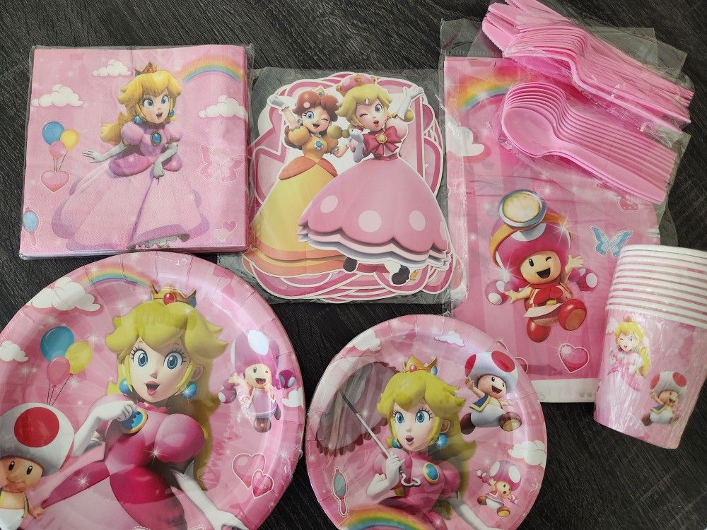 Princess peach birthday supplies $10