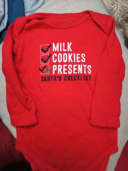 $3 BABY'S SANTA'S CHECKLIST ONESIE