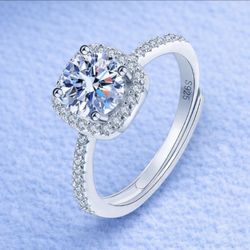 VVS1 ENGAGEMENT RING 925 ONE SIZE FIT ALL