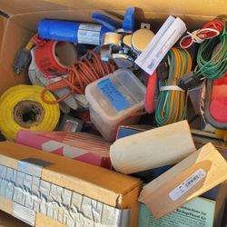 Trailer Lights,wires Caulking Gun..misc