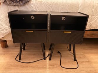 Delivery Available Modern Black Nightstands – Set of 2 $80 OBO