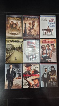 DVD Movie & TV Collection – 9 Titles –$15