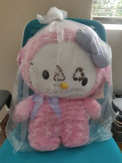 Sanrio Hello Kitty Pink Lamb Easter Greeter big plush toy