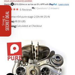 Pure stage 2  hi flow turbos N54