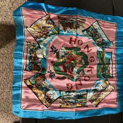 Collectible Hong Kong Silk Scarf-Beautiful Design! $10