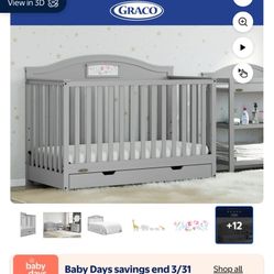 Graco Full-size Crib & Dresser/changing Table