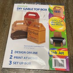 Zumibox DIY Gable Top Box Template #1841