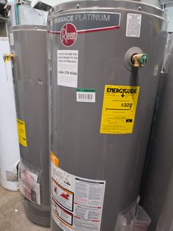 New Water Heater Rheem plus gas