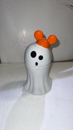 Disney Parks Happy Halloween Ghost Halloween Mickey Ear Hat Candle NEW