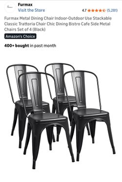 NEW Furnmax Metal Dining Chairs
