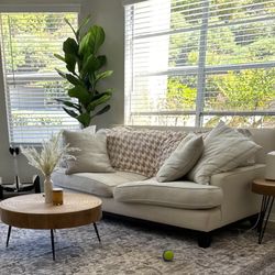 WHITE COUCH  FOR 3 PERSON / PILLOWS INCLUDED
