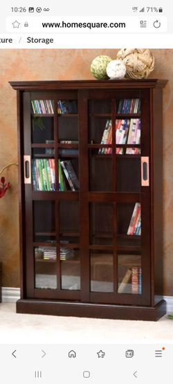 Southern Enterprises Sliding Door Media Cabinet M107-1TOTX