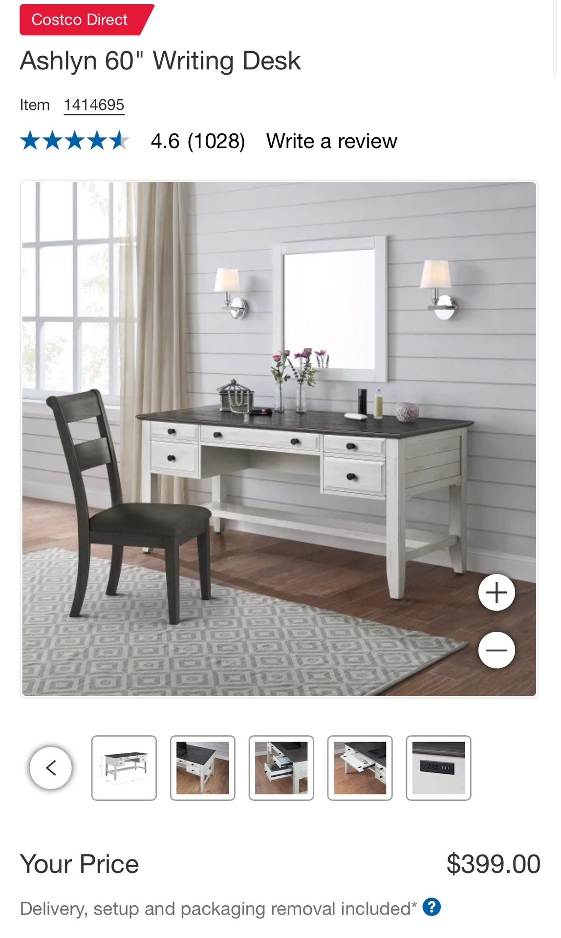 Bayside Furnishings Ashlyn 60 Writing Office Desk 60 W x 28.3 D x 30.2 H Solid Wood Poplar with Birch and Oak for Sale in La Canada Flt CA OfferUp