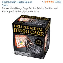 BINGO!! Deluxe Metal Bingo Cage Set for Adults, Families and Kids Ages 6 and up, by Spin Master