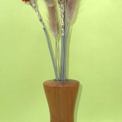 Vintage hand-turned Wooden Vase