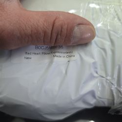 Red  heart pillow Valentines .