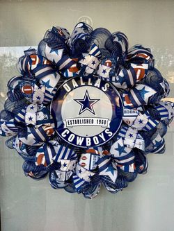 Dallas Cowboys Decorative Deco Mesh Wreath