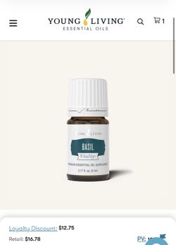 Basil vitality 5 mL Young Living Essential Oils