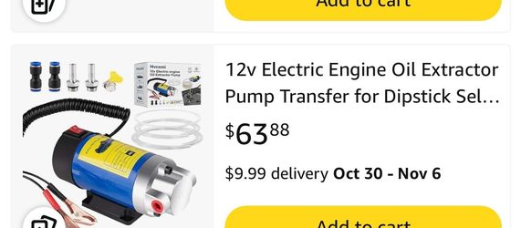 12v Electric Engine Oil Extractor Pump Transfer for Dipstick Sel...