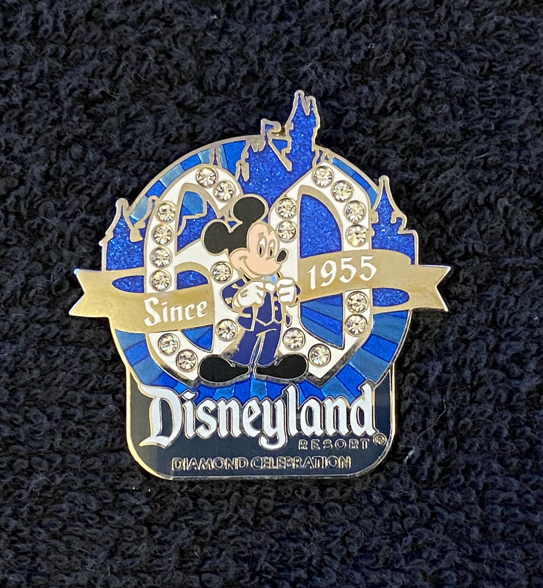 Disney Pin #181, Disneyland Resort, Diamond Celebration, 60th Anniversary, Mickey Mouse Pin