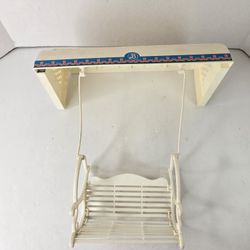 Vintage Barbie Glamour Home White Swing And Canopy Replacement Parts 1984 Mattel