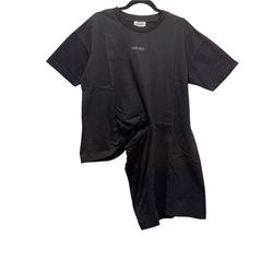 Kenzo Logo Print Black T Shirt Dress