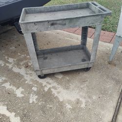 Hard plastic push cart