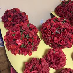 Red Rose Floral Balls