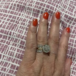 Gorgeous 14K Gold Plated Wedding Engagement Ring SIZE 8 ..... Zirconia ...Ask About The Variety Of Rings In Sizes 4-10