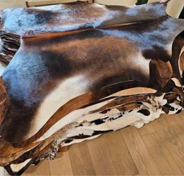 Natural Cowhide Rugs Lot Mixed Colors
