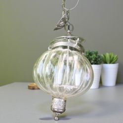 19th Century 2 Light Crystal Glass Hundi Belgium Lamp Chandelier