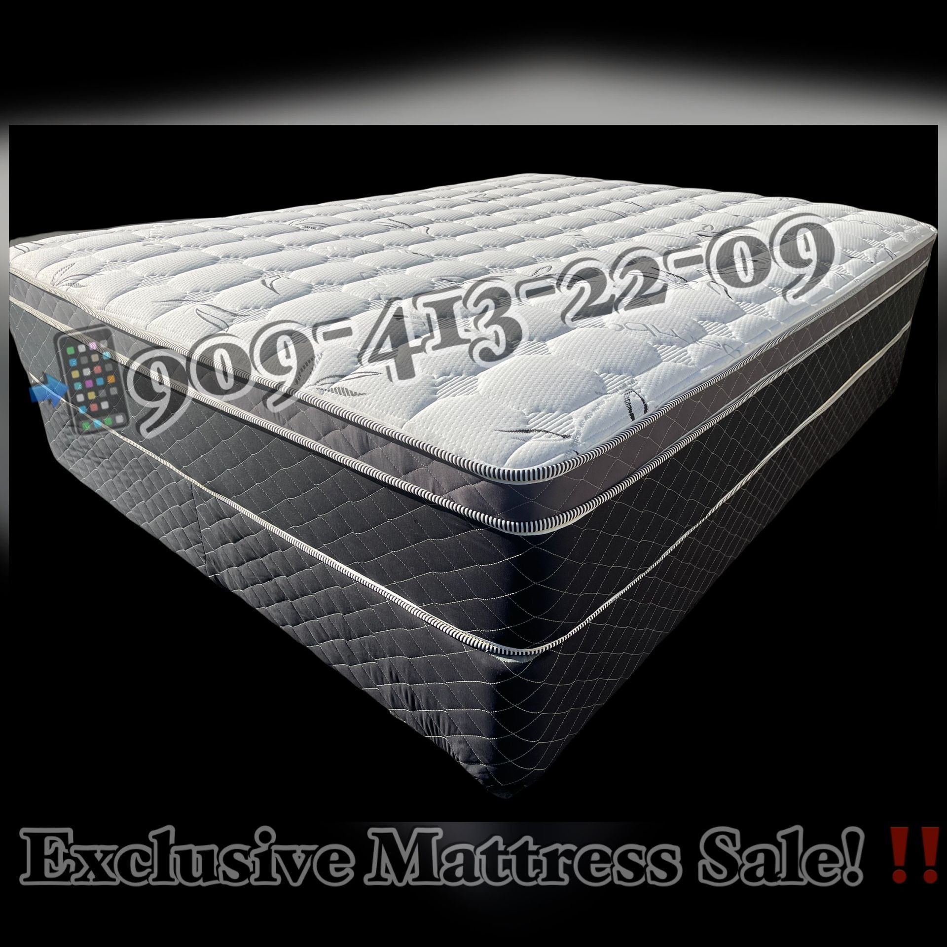 Queen Bamboo Orthopedic Pillow Top Mattress And Boxspring ! for Sale in