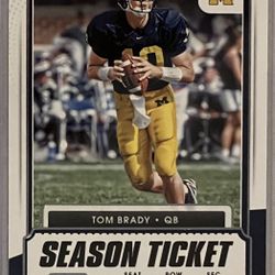 2021 Panini Contenders Draft Picks TOM BRADY Season Ticket #8 Wolverines