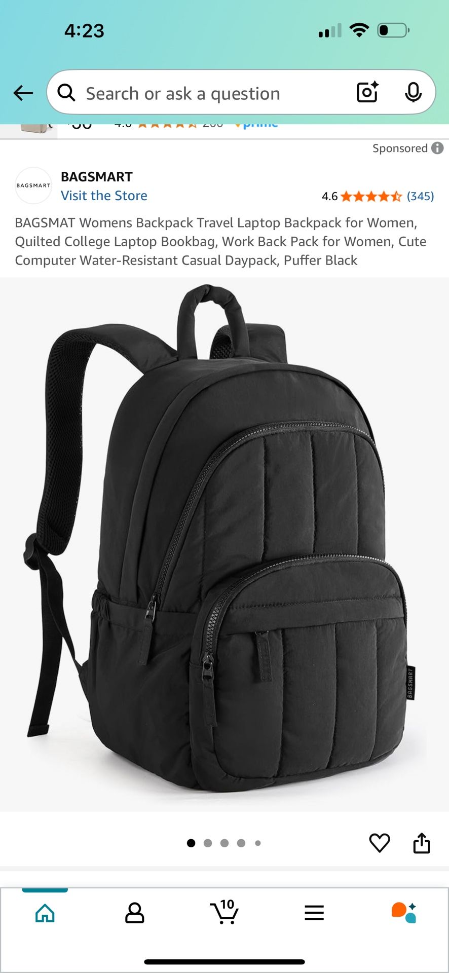 Black College Travel Backpack - Bagsmart