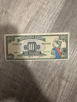 Banque De La Republique D’Hati 10 Gourdes 1988