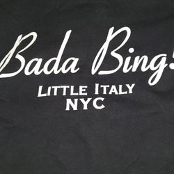 Bada Bing little Italy NYC t shirt mens medium. Color black