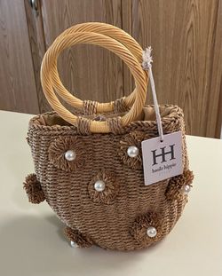 Haute Hippe straw woven bag