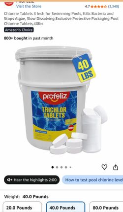 Pool chlorine tabs