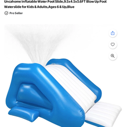 Inflatable slide for dock