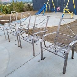 OUTDOOR METAL LAWN DINING CHAIRS