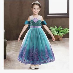 Little Mermaid Dress Costume Kids Size 4-5